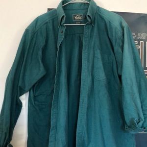 dark teal button down